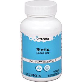 Vitacost Biotin Біотин, 10000 mcg, 50 капсул