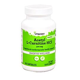 Vitacost Acetyl L-Carnitine HCl Ацетил L-карнітин гідрохлорид 500 мг, 60 капсул