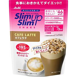Asahi Slim Up Коктейль для схуднення з колагеном і гіалуроновою кислотою, смак лате, 360 г. До 01/2026