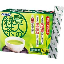 ORIHIRO порошок зеленого чаю з неперетравлюваним декстрином + ГАМК для схуднення, 30 саше по 7 г