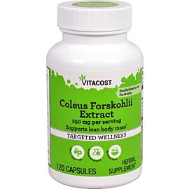 Vitacost Coleus Forskohlii Extract жироспалювач для схуднення 250 мг, 120 капсул