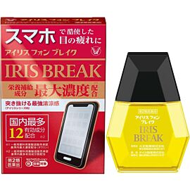 Taisho Iris Phone Break краплі для очей від втоми під час роботи з комп'ютерами, смартфоном, 12 компонентів, 12 мл