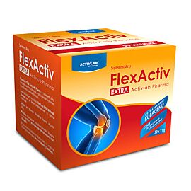 Activlab FlexActiv Extra Колаген 10000 мг, вітамін С 100 мг, 30 саше смак смородини та журавлини
