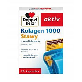 Doppelherz aktiv Kolagen 1000 Stawy колаген + гіалуронова кислота, для суглобів, 20 капсул
