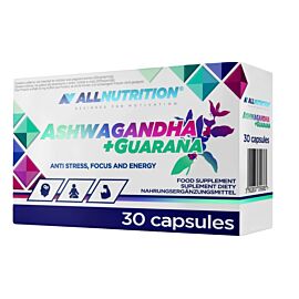 ALLNUTRITION Ashwagandha + Guarana екстракт ашваганди 300 мг, екстракт гуарани 200 мг, 30 капсул