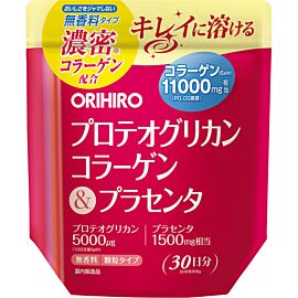 Orihiro Щільний колаген, протеоглікан, плацента, 180 г на 30 днів