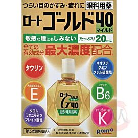 Rohto Gold 40 Mild Краплі з вітамінами В6, Е і таурином, індекс свіжості 0, 20 мл