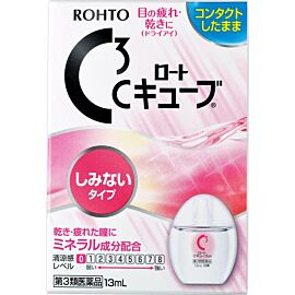 Rohto C3 М'які краплі для чутливих очей при носінні будь-яких контактних лінз, індекс свіжості 0, 13 мл