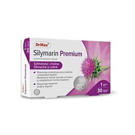 Dr.Max Silymarin Premium Силімарин з екстракту розторопші, холін для здоров'я печінки, 30 капсул
