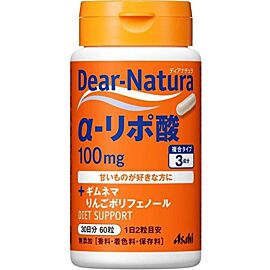 Diar Natura α-ліпоєва кислота (100 мг) + екстракт Джимнема + яблучні поліфеноли, 60 таб