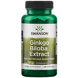 Swanson Ginkgo Biloba Гінкго Білоба екстракт 24% 60 mg, 120 капсул