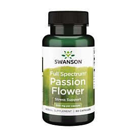 Swanson Premium Full-Spectrum Passion Flower Пасифлора (страстоцвіт), 500 мг, 60 капс