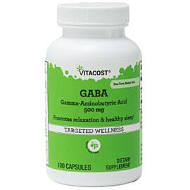 Vitacost GABA ГАМК 500 мг, 100 капсул