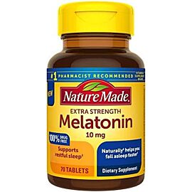 Nature Made Melatonin Extra Strength, мелатонін 10 мг, для глибокого сну, 70 таблеток на 70 днів приймання
