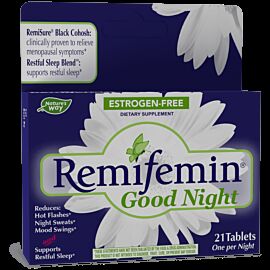 Nature's Way Remifemin Good Night під час менопаузи з екстрактом Black Cohosh + валеріана, меліса, хміль, 21 таб