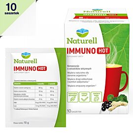 Naturell Immuno Hot для підтримки імунітету під час застуди із натуральними компонентами, 10 саше