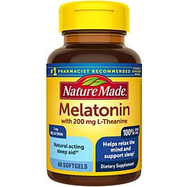 Nature Made Мелатонін 3 мг + L-Theanine 200 мг, 60 ЖК на 60 днів