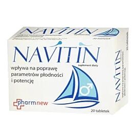 Navitin аргінін, карнітин, екстракти женьшеню, родіоли, шовковиці, мушмули, цинк, 20 табл.