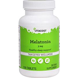 Мелатонін підтримка здорового сну Vitacost Melatonin 3 мг, 100 таблеток