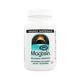 Source Naturals Magtein Magnesium L-Threonate (нейро магній) для покращення роботи мозку, 90 капсул на 30 днів
