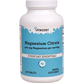 Vitacost Magnesium Citrate магнію цитрат 200 мг у кожній таблетці (400 мг на порцію з 2 т), 240 таблеток