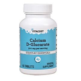 Vitacost Calcium D-Glucarate 250 мг у кожній таблетці (100 мг кальцію), 60 таблеток на 30 днів