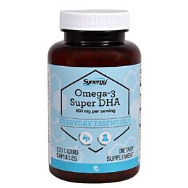 Vitacost Synergy Omega-3 Super DHA 500 мг на порцію, жирні кислоти Омега-3, 120 капсул на 60 днів прийому