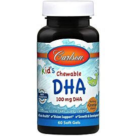 Carlson Kid's Chewable DHA жувальні Omega-3 для дітей смак апельсин, 60 ЖК