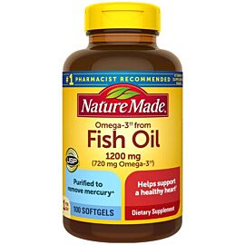 Nature Made Fish Oil One Per Day 1200 mg (750 мг Omega-3) риб'ячий жир, 100 ЖК