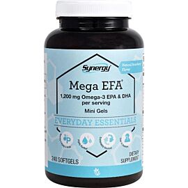 Vitacost Synergy Mega EFA® Mini Gels 1200 mg Omega-3 (EPA & DHA) смак полуниці, 240 міні ЖК