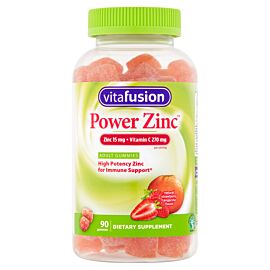 Vitafusion Power Zinc глюконат цинку 15 мг, вітамін С 270 мг в 3 смачних жувальних цукерках, 90 шт