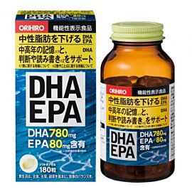ORIHIRO DHA (780) EPA (80) DPA (18) риб'ячий жир, 180 капсул на 30 днів