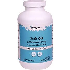 Vitacost Omega-3 Риб'ячий жир Лимон 1000 мг, 300 капсул