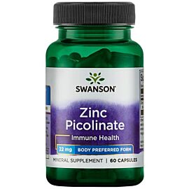 Swanson Zinc Picolinate Body Preferred Form, цинку піколінат 22 мг, 60 капсул на 60 днів прийому