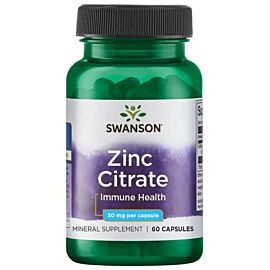 Swanson Zinc Citrate цитрат цинку 30 мг, 60 капсул на 60 днів прийому