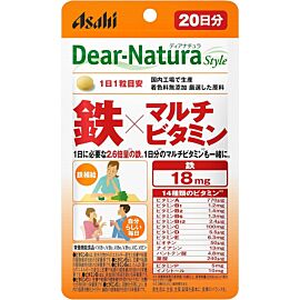 Asahi Dear Natura мультивітаміни + залізо, 20 таблеток на 20 днів