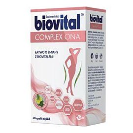 Egis Biovital Complex Ona мультивітаміни мультимінерали + олія примули вечірньої для жінок, 60 капсул на 60 днів