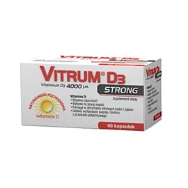 Vitrum D3 Strong 4000 IU (100 мкг), вітамін D, холекальциферол, 60 капсул на 2 місяці прийому