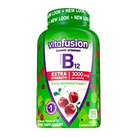 Vitafusion Extra Strength B-12 Natural Cherry, вітамін В12, 3000 мкг, мармеладки зі смаком вишні, 90 мармеладок