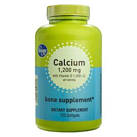 Kroger Calcium with Vitamin D кальцій 1200 мг, вітамін D 1000 IU у 2-х ЖК, 120 ЖК
