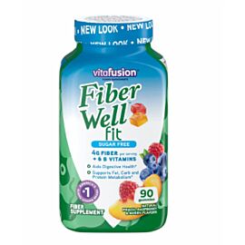 Vitafusion fiber well Fit Желейні жувальні цукерки з клітковиною для боротьби із закрепами, 5 г клітковини 90 шт