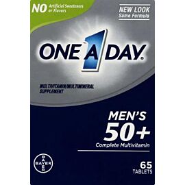 BAYER One-A-Day Men's 50 Plus Complete Multivitamin Вітаміни для чоловіків 50+, 65 таблеток
