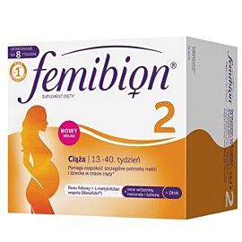 Femibion ​​2, 13-40 тиждень вагітності, вітаміни, мінерали, Омега-3, 56 таблеток + 56 капсул