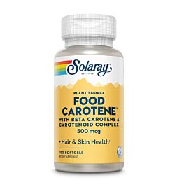 Solaray Food Carotene, натуральний каротин із рослин та водоростей, 10000 МО, 100 капсул на 100 днів прийому