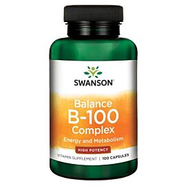 Swanson Balance B-100 Complex комплекс вітамінів групи В + холін, інозитол, ПАБК, 100 капсул на 100 днів