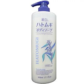 Reihaku Hatomugi Body Soap Гель для душу з екстрактом бусенника, 800 мл