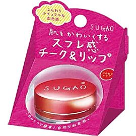 SUGAO Souffle Cheek & Lip Gradual Red Помада та рум'яна 2-в-1 для щік і губ, червоний, 6,5 г