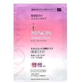 Minon Amino Moist AF тканинна маска з амінокислотами для вікової та чутливої шкіри, 24 мл 1 шт