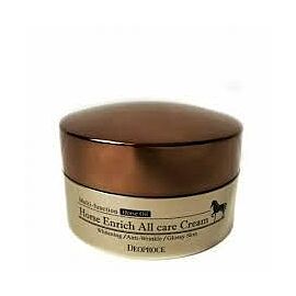DEOPROCE Horse Enrich All Care Cream крем для обличчя з кінським жиром, оліями та екстрактами, 100 г