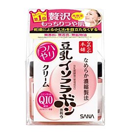 Sana Nameraka Honpo Hari Shiny Cream нічна крем-маска з коензимом Q10 і соєвим молоком, 50 г